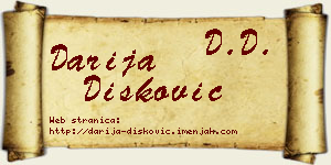 Darija Dišković vizit kartica